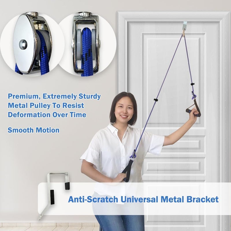 Phantawell Shoulder Pulley for Physical Therapy, Pulleys for Shoulder Rehab Over Door, Shoulder Pulley Over The Door Physical Therapy, Door Pulleys For Physical Therapy, Arm Pulley, Over The Door Pulleys - Image 2